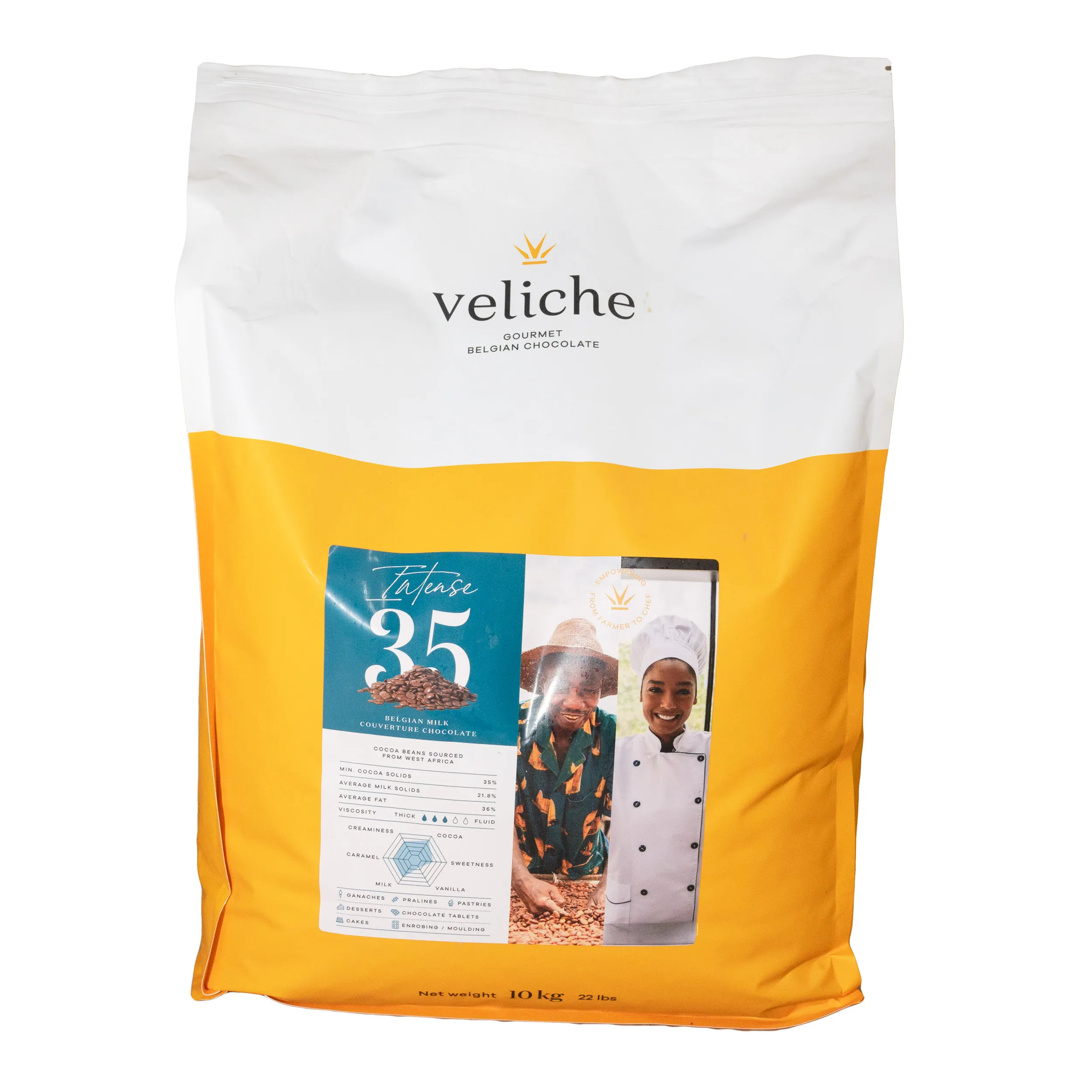 Молочный шоколад VELICHE MILK INTENSE 35% 1 кг купити в Україні