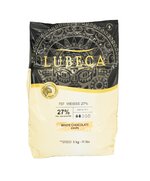 Білий шоколад Lubeca WEISSE 27%, Вага: 1 кг