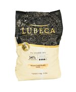 Білий шоколад Lubeca WEISSE 34%, Вага: 1 кг
