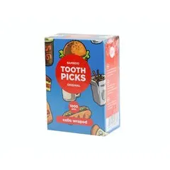 Зубочистки бамбукові в індивідуальній целофановій упаковці 1000 шт