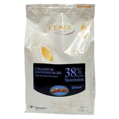 Шоколад молочный кувертюр Cemoi SUCCESSION 38% 1 кг