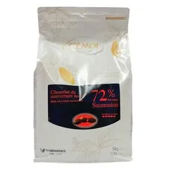 Шоколад черный кувертюр Cemoi SUCCESSION 72% 1 кг