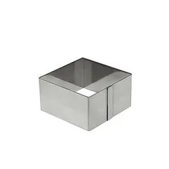 Форма квадратная из нержавеющей стали 8х8х4,5 см