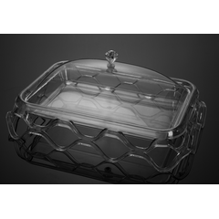 Підставка з кришкою для торта акрилова 36,5×28,5×17,5 см