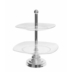 Етажерка 2 яруси акрилова срібло 25,5×20,5×38 см