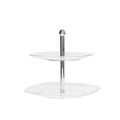 Етажерка 2 яруси акрилова срібло 25,5×20,5×28 см