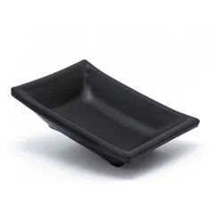 Соусник з меламіну прямокутний чорний 40 мл 87×63×21 мм