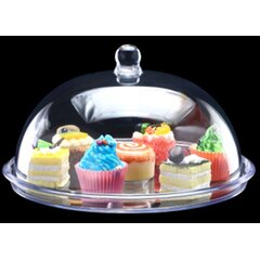 Підставка з кришкою для торта акрилова 34,5×1,7 см