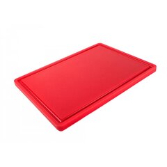 Дошка обробна HDPE з жолобом, 400×300×18 мм, червона, Колір: Червоний