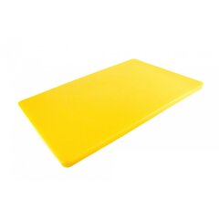 Дошка обробна двостороння LDPE 600×400×20 мм жовта, Колір: Жовтий