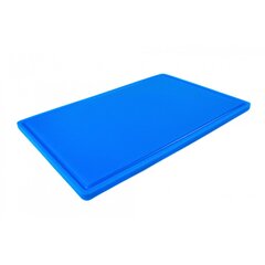 Дошка обробна HDPE з жолобом, 600×400×18 мм, синя, Колір: Синій