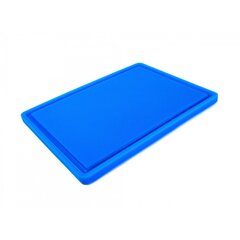 Дошка обробна HDPE з жолобом, 400×300×18 мм, синя, Колір: Синій