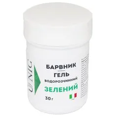 Барвник гелевий U NIC водорозчинний Зелений, Вага: 30 г