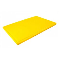 Дошка обробна HDPE з жолобом, 600×400×18 мм, жовта, Колір: Жовтий