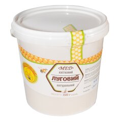Мед натуральный цветочный цветочный луговой, Вес: 1.5 кг