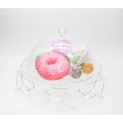 Подставка с крышкой для торта акриловая 29,5×20,5 см