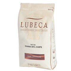 Черный шоколад Lubeca GHANA 85%, Вес: 1 кг