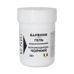 Краситель гелевый U NIC водорастворимый Флуоресцентно-черный 30 г