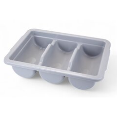 Лоток для столовых приборов серый 3 отделения