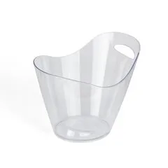 Ведро для льда с одной ручкой из полистирола прозрачное 5 л