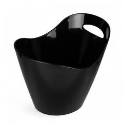 Ведро для льда с одной ручкой из полистирола черное 5 л