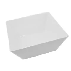 Квадратное глубокое блюдо из меламина 23.7×23.7×10 см, белое