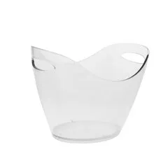 Ведро для льда с ручками из полистирола прозрачное 8 л