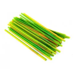 Трубочка для коктейлю кругла з гофрою жовто-зелена 6&times;260 мм 100 шт