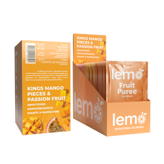Основа для лимонада и чая Lemo Королевский Манго с кусочками и Маракуйей порционное 15x45 г