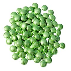 Конфетти овал зеленые 15 мм 100 г