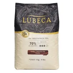 Экстра горький шоколад Lubeca WESTAFRICA 70%, Вес: 1 кг