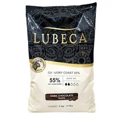 Черный шоколад Lubeca IVORY COAST 55%, Вес: 1 кг