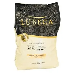 Білий шоколад Lubeca WEISSE 34%, Вага: 1 кг
