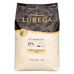 Белый шоколад Lubeca WEISSE 27%, Вес: 1 кг