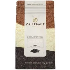 Декор із чорного шоколаду Callebaut Vermicelli 1 кг