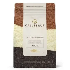 Декор із білого шоколаду Callebaut Vermicelli 1 кг