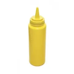 Пляшка для соусів із мірною шкалою жовта, Об`єм: 240 мл