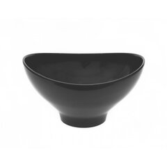 Чаша овальная, закругленная из меламина, чёрная, 295×265×161 мм, 4100 мл