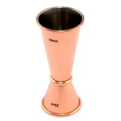 Джіггер із н/ж стали високий з мідним покриттям 25/50 мл
