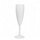 Келих для шампанського з полікарбонату білий 180 мл