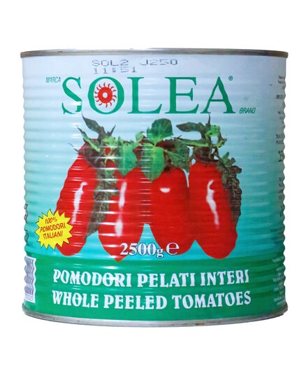 Томаты очищенные в собственном соку с базиликом SOLEA Pomodori pelati 2.5 кг