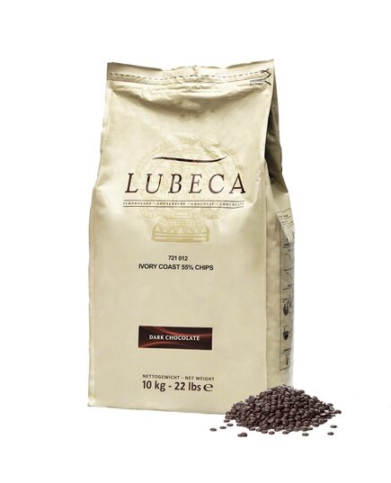 Шоколад чорний Lubeca IVORY COAST 55%, 10 кг