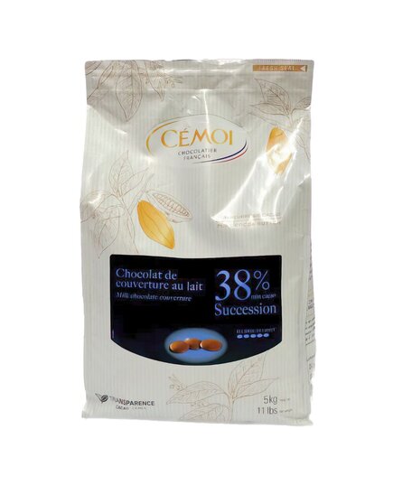 Шоколад молочний кувертюр Cemoi SUCCESSION 38% 1 кг