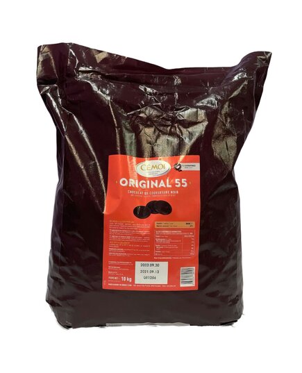 Шоколад чорний кувертюр Cemoi ORIGINAL 55% 1 кг