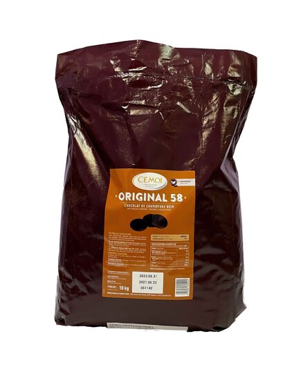 Шоколад чорний кувертюр Cemoi ORIGINAL 58% 1 кг
