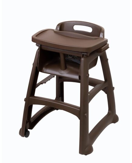 Детский стульчик для ресторана, коричневый, Цвет: Коричневый