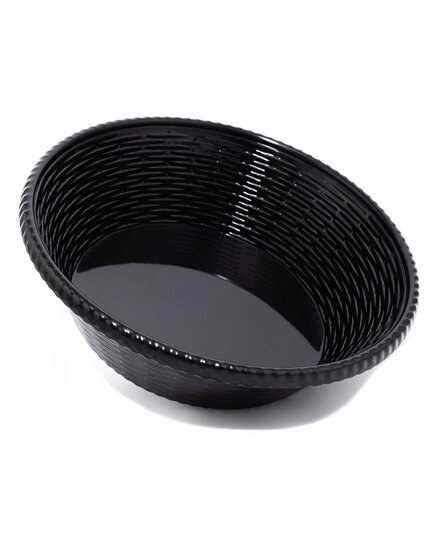 Блюдо круглое из меламина, 297×72 мм, черное