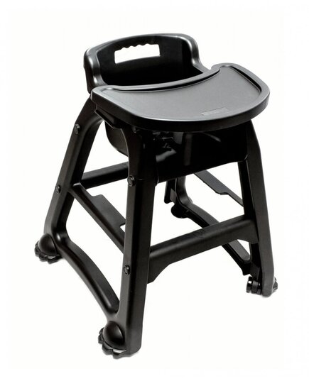 Детский стульчик для ресторана, черный, Цвет: Черный