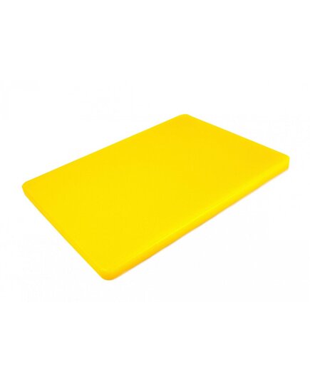 Двостороння дошка для нарізання LDPE, 400×300×20 мм, жовта, Колір: Жовтий