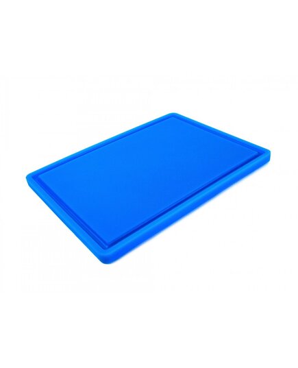 Дошка обробна HDPE з жолобом, 400×300×18 мм, синя, Колір: Синій